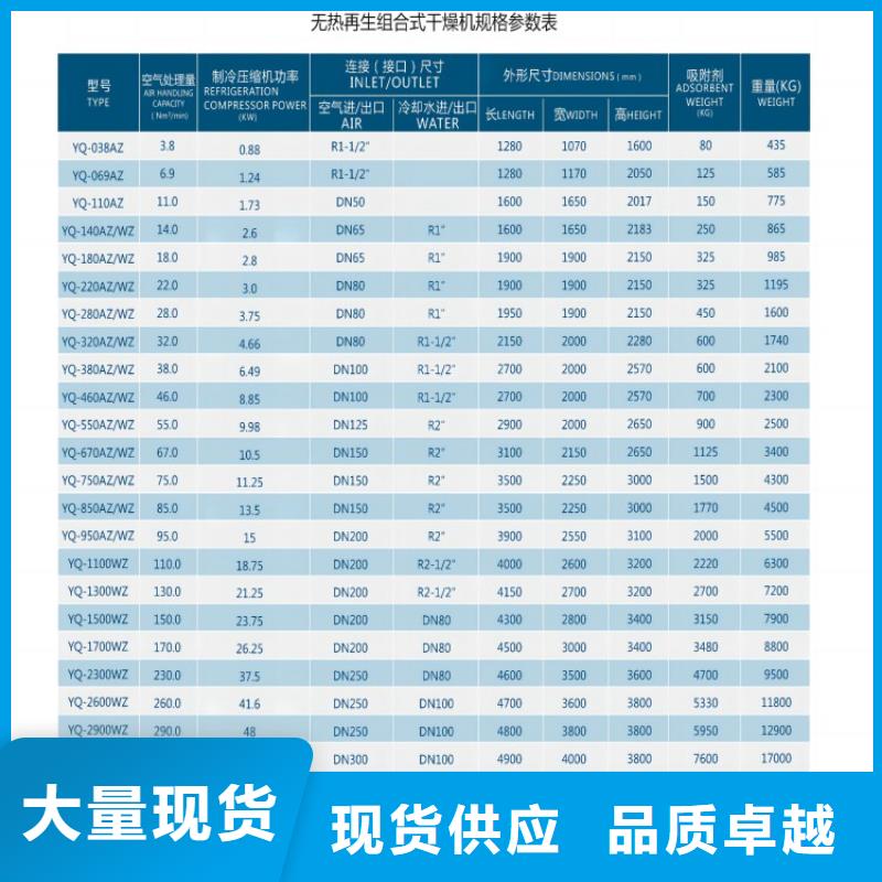 吸附式干燥机压缩空气干燥机库存充足